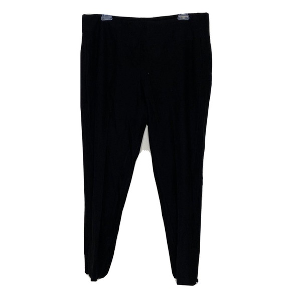 Eileen Fisher Pants - Eileen Fisher Womens Black Mid Rise Pull On Pants Size L Solid Black Casual M6
